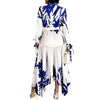 Elegant Dresses for Woman 2024 Turn Down Collar Single Breasted Belt Waisted Ankle Length Asymmetic Birthday Party Dinner Dress