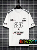 Mens Fashion Plus Size Racing Tshirt Casual Street Style Motorcycle Graphic Tees Breathable Loose 3D Short Sleeve Top Streetwear
