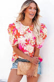 Women Blouse Fashionable Summer Versatile Urban Leisure Bubble Sleeve Round Neck Straight Tube Women's T-shirt Blouses Shirts