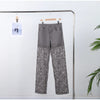 Plus Size Women's Stretch Denim Jeans With Cut-Out Lace Splicing Summer New High Waist Wide Pants Elegant Female Chic Trousers