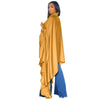 SOMO Plus Size Women Clothes Pleated Long Cape Shirt Bat Full Sleeve Irregularity Blouse Top One Size Loose Dropshipping 2023