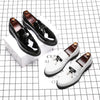 Italy Luxury Brand Loafers Men Shoes Tassel Men Designer Shoes British Style Lacquered Leather Shoes Thick Bottom Wedding Shoes
