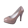 High Heels Shoes Women White Wedding Shoes Thick 10 CM Heels Fashion Party Pumps Footwear Black Red Round Zapatos De Mujer
