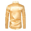 Nightclub Dress Red Satin Shirts Men Clothing Silk Like Long Sleeve Roupas Masculinas Mens Sexy Wedding Party Button Up Shirts