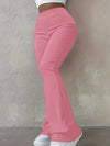 Women's Clothing Autumn and Winter Casual Simple Fashion Slim Ribbed Leggings Solid Color High Waist Trousers for Women