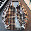 2025 New Arrival Mens Plaid Shirt Long Sleeve Casual Shirts Button Down Regular Fit Work Shirts
