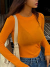 Woman Clothing Short Sleeve T-shirt Slim Fit Tops Female O-Neck Knitted Sheath Tee Shirt Street Wear Sex Sporty 2025 Y2K New