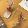 Star style Summer Transparent Women Sandals Fashion Crystal Clear heeled Female Party Prom Shoes High heels Gladiator Sandals