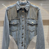 Chic Rhinestoness Tassels Beaded Denim Coat Bareback Diamonds Fringed Jeans Jacket Crystal Cardigan Streetwear Jaquetas