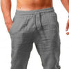 Mens Thin Style Cotton White Cargo Pants Male Spring New Breathable Solid Color Linen Trousers Fitness Streetwear Pantalon Homme
