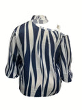 Plus Size Women's Fashion Casual Spring Fall Long Sleeve One Shoulder Blouses & Shirts