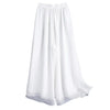 Women Chinese Classical Dance Clothing Female Elegant Trousers Practiice Clothes Modern Elastic Waist Ethnic Pants White Black