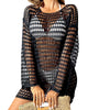 Women's Plus Size Swim Cover Up – Long Sleeve Beach Tunic Dress for Sun Protection, Swimwear Bikini Wrap, Ladies Sports Swimwear