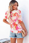 Women Blouse Fashionable Summer Versatile Urban Leisure Bubble Sleeve Round Neck Straight Tube Women's T-shirt Blouses Shirts