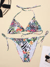 Women's Swimwear 2022 Push Up Bikini Two Pieces Swimsuits Halter Bandage Bathing Suits Sexy Thong Bikini Sets Summer Beach Wear