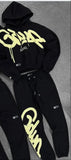 High Street Fashion Clothing American Retro Harajuku Letter Fashion Loose Men Suit Street Hip Hop Casual Oversized Sweatshirt