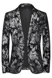Plus Size 6XL-M Spring Luxury Men Retro Gold Print Blazers 2022 New Slim Wedding Nightclub Party Dress Men Clothing Suit Jacket