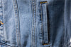 Denim Jacket Men Fashion Motorcycle Jeans Jackets Mens Causal Oversized Cotton Casual Black Blue Denim Jacket Man Outerwear Coat