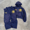 European and American punk hip-hop men suit Y2K Gothic Harajuku new zipper sportswear couple retro hip-hop oversized set