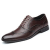 New men's plus size retro business formal fashion leather shoes, British casual block fashion shoes
