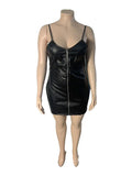 Plus Size Dresses 5xl Woman Clothing Plus Leather Bodycon Dress Pu Clubwear Sling Sexy Short Dress Wholesale Bulk Dropshipping