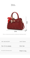 Fancy Red Middle-Aged Mother Bag Accessible Luxury Handbag 2025 Autumn Easiest for Match Fashion Wedding Bag Large-Capacity Crossbody Bag