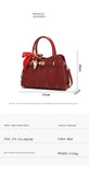 Fancy Red Middle-Aged Mother Bag Accessible Luxury Handbag 2025 Autumn Easiest for Match Fashion Wedding Bag Large-Capacity Crossbody Bag