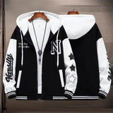 Trendy Spring Autumn Sweatshirt Men's Jacket for Youth Large Size Cool School Uniform Middle School Student Men's Wear Ballpark