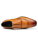 New men's plus size retro business formal fashion leather shoes, British casual block fashion shoes
