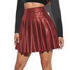 Women Skirts High Waist High-quality PU Sexy Versatile A-Line Attractive Comfortable Faux Leather Comfy Fashion