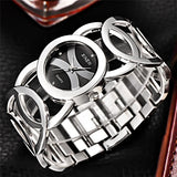 Women Big Brand Original XINEW 6438 Watches Ladies Casual Golden Luxury Quartz Bracelets Watch Relogios Feminino Fashions 2024