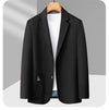 plus Size Men's Fashion Suit 2025 High Quality Slim Fit Solid Color Hipster Casual Coat for Spring Autumn