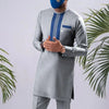 Summer Men's Sets Clothes Outfit Kaftan Luxury Long Sleeved Top Pants 2-piece Man Suit African Ethnic Traditional Male Clothing