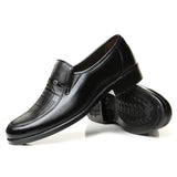 Men's plus size business Shoes Work dress leather shoes Autumn round toe anti slip footwear Fashion comfort male Loafers Zapatos