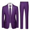Men's Suits 2pcs Mens Business Suit Notch Lapel Blazer Formal Wedding Groom Pants Smart Casual Groom Tuxedos (Blazer+Pants)