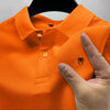2025 summer new men's polo collar shirt casual comfortable fashionable versatile high quality short-sleeved printed T-shirt tops