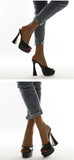 Fashion New Design Platform Slippers Women's Gladiator Sandals Spike High Heel 2022 Summer Peep Toe Pumps Party Shoes Large Size