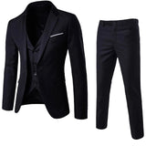 3pcs Suit Men Slim Formal Suit Solid Color Vest Pants Set 3 Piece Mens Suit Business Suit costume homme костюм мужской