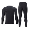 2-piece plus size men's fall/winter thermal underwear set fashion simple sleeve striped long-sleeved trousers casual pajamas set