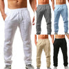 Mens Thin Style Cotton White Cargo Pants Male Spring New Breathable Solid Color Linen Trousers Fitness Streetwear Pantalon Homme