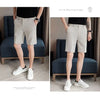 Men's Suit Shorts Summer Simple Slim Straight Handsome New Chic Solid Color Thin Five-point Trousers High-end Casual Trousers
