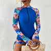 Female Swimsuit With Long Sleeves Swimwear Sports Surfing Tankini Set Beachwear Two-Piece Bathing Suits Pool Women Swimming Suit