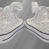 Hand-made thick soled white pearl rhinestones wedding party banquet large size canvas shoes high top casual women's shoes 35-40