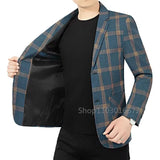Plus Size 5XL-XS Mens Singel Breasted Blazer Classic New Plaid Slim Fit Suit Jacket Formal Office Business Wedding Casual Blazer