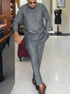 Summer Men's Sets Clothes Outfit Kaftan Luxury Long Sleeved Top Pants 2-piece Man Suit African Ethnic Traditional Male Clothing