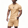 Men's Summer Sports suit Casual Fashion sports two-piece suit Sports quick-drying T-shirt shorts set Fitness Top Sports shorts