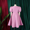 Elegant Dresses for Woman 2024 O Neck Short Sleeve High Waisted Pleated Mid Calf Luxury Female Birthday Party Dinner Vestidos