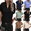 Women's Blouse White Shirt 2024 Summer Solid Color V-neck Cotton Linen Shirt Top Блузки Женские Blusen  Блузка Camisas De Mulher