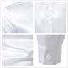 Nightclub Dress Red Satin Shirts Men Clothing Silk Like Long Sleeve Roupas Masculinas Mens Sexy Wedding Party Button Up Shirts
