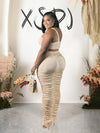 Two Piece Set for Women Summer Sets Outfits Sexy Crop Top and Midi Dress Elegant Dress Sets Plus Size Wholesale Dropshipping